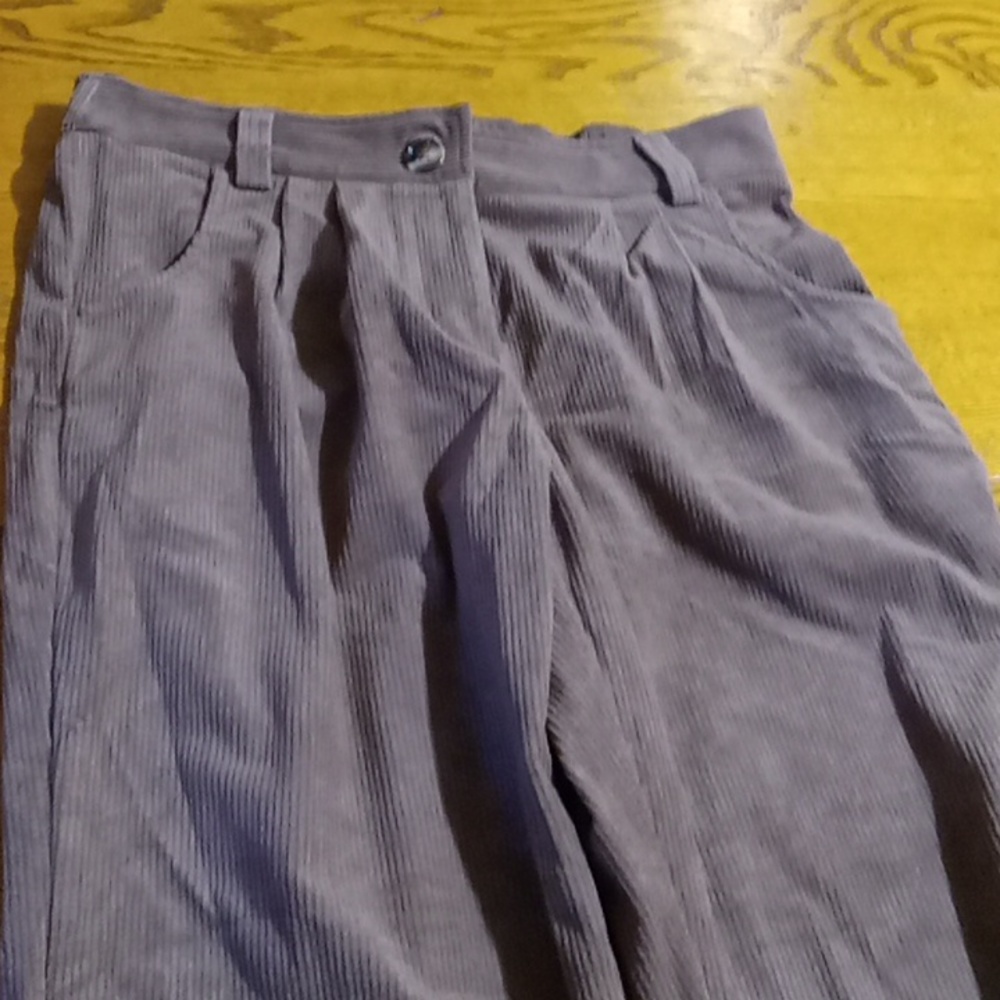 HALARA Women Pants New Casual BROWN Corduroy Every Day MEDIUM - Picture 2 of 8